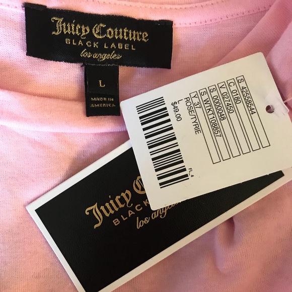Juicy Couture Black Label LA T-Shirt Pink Large - Picture 6 of 8